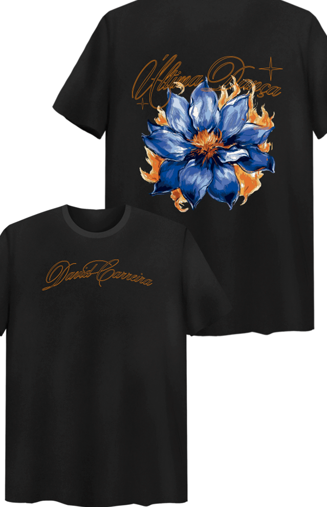 T-SHIRT UD FLOR ARDENTE PRETO